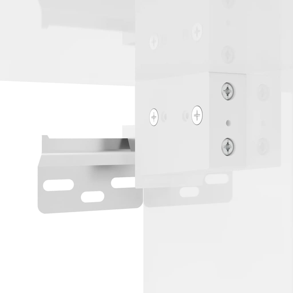 væghængt tv-skab 57x34,5x40 cm hvid højglans