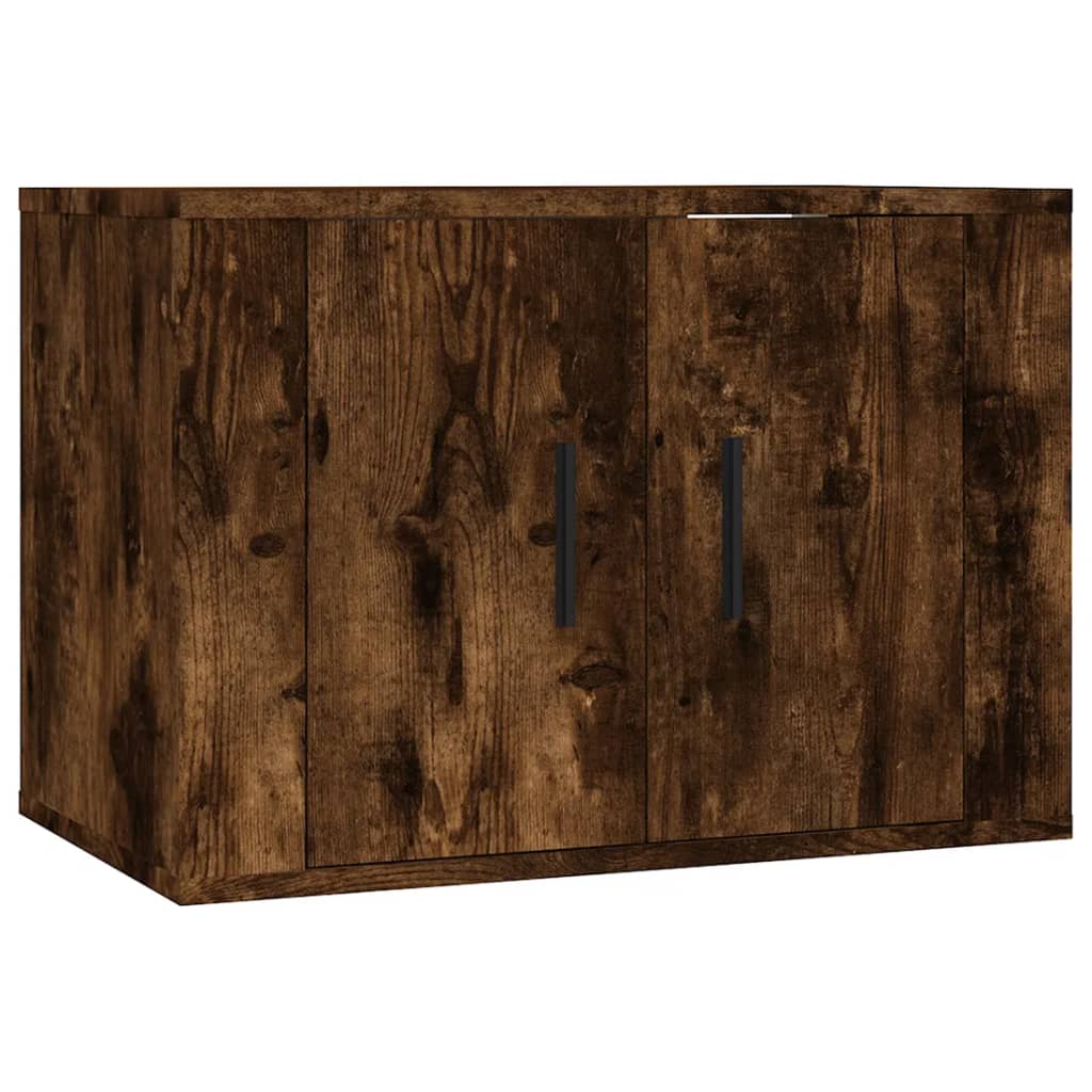 væghængt tv-skab 57x34,5x40 cm røget egetræsfarve