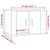 væghængt tv-skab 57x34,5x40 cm røget egetræsfarve