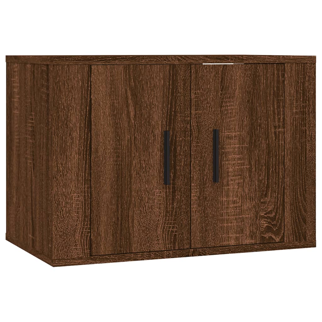 væghængt tv-skab 57x34,5x40 cm brun egetræsfarve