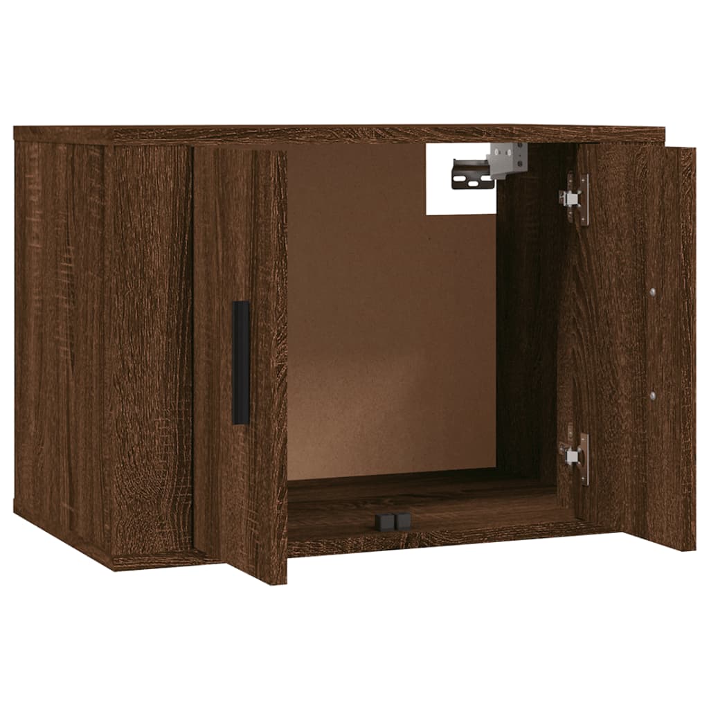 væghængt tv-skab 57x34,5x40 cm brun egetræsfarve