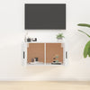 væghængt tv-skab 80x34,5x40 cm hvid