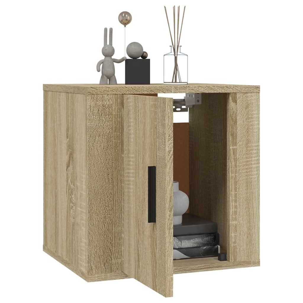 væghængt tv-skab 40x34,5x40 cm sonoma-eg