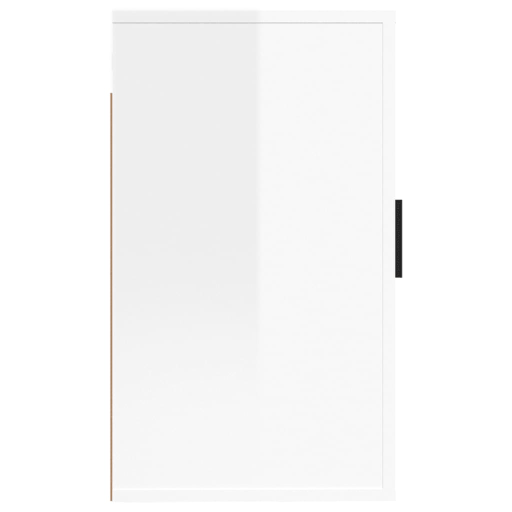 væghængte tv-skabe 2 stk. 40x34,5x60 cm hvid højglans