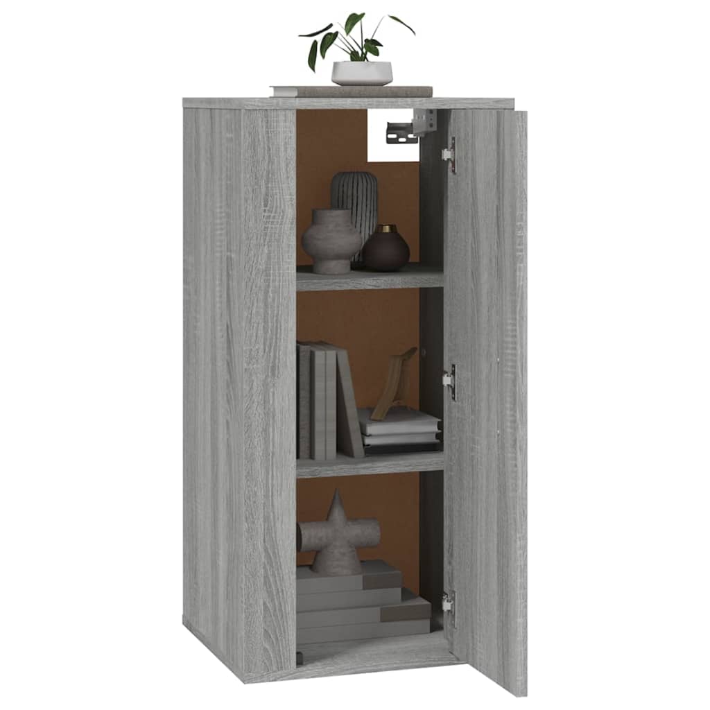 væghængt tv-skab 40x34,5x80 cm grå sonoma