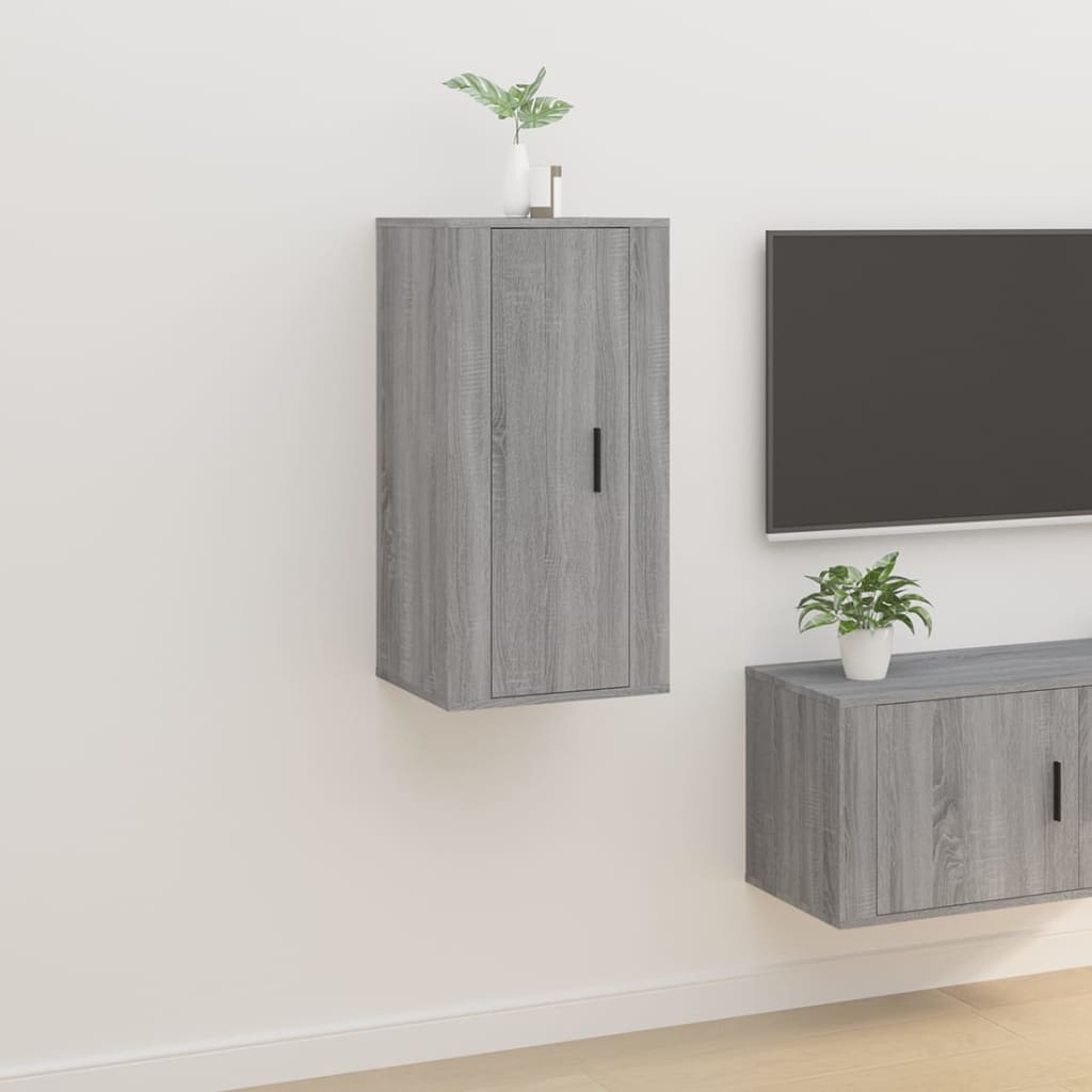væghængt tv-skab 40x34,5x80 cm grå sonoma