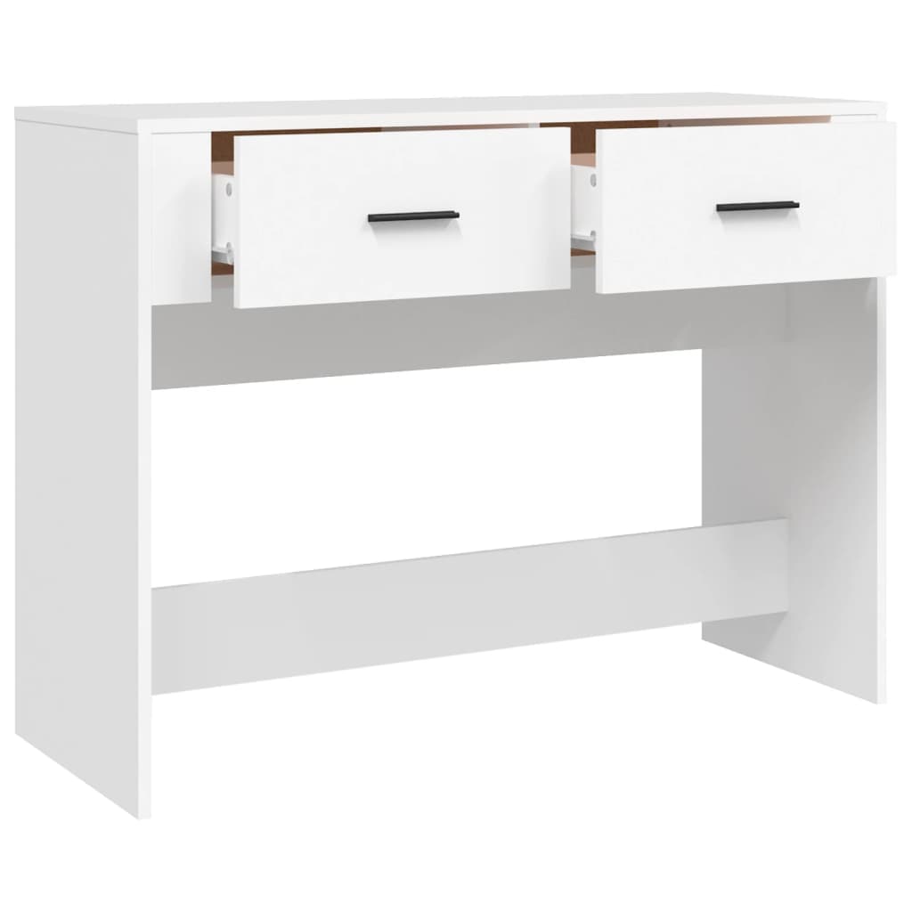 konsolbord 100x39x75 cm konstrueret træ hvid
