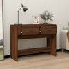 konsolbord 100x39x75 cm konstrueret træ Brun egetræ
