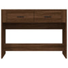 konsolbord 100x39x75 cm konstrueret træ Brun egetræ