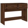konsolbord 100x39x75 cm konstrueret træ Brun egetræ