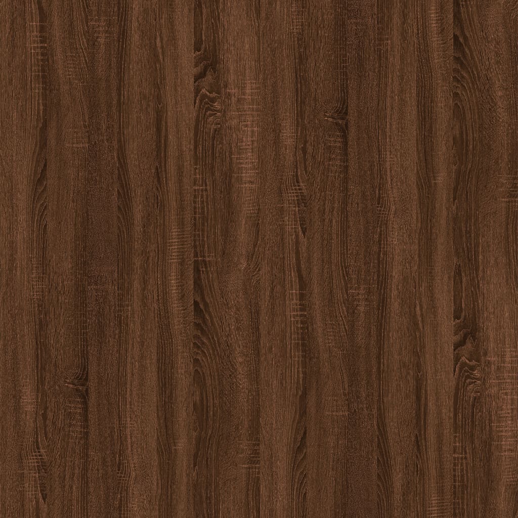 konsolbord 100x39x75 cm konstrueret træ Brun egetræ