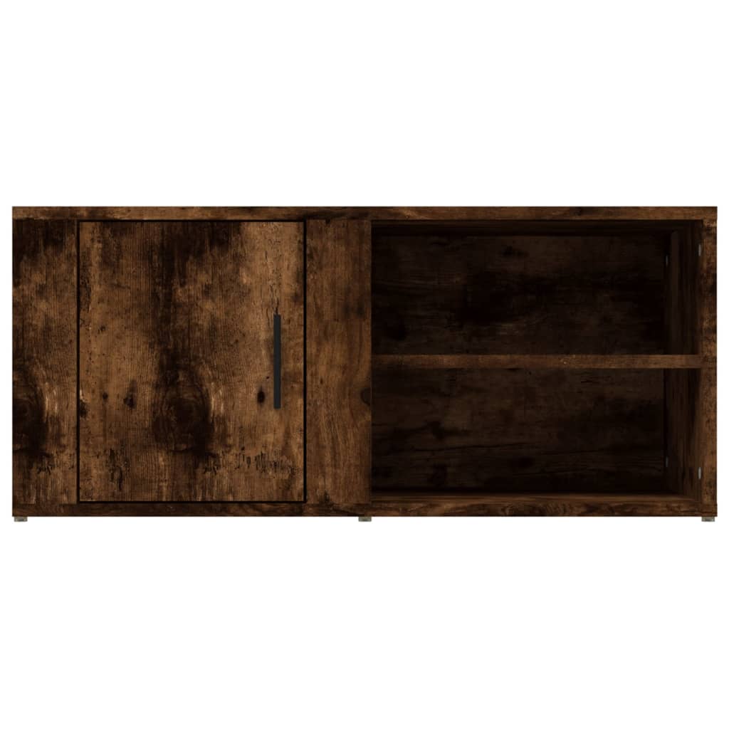 tv-skabe 2 stk. 80x31,5x36 cm konstrueret træ røget egetræ