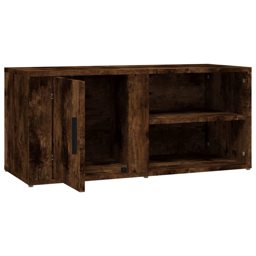 tv-skabe 2 stk. 80x31,5x36 cm konstrueret træ røget egetræ