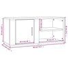 tv-bord 80x31,5x36 cm konstrueret træ brun egetræsfarve