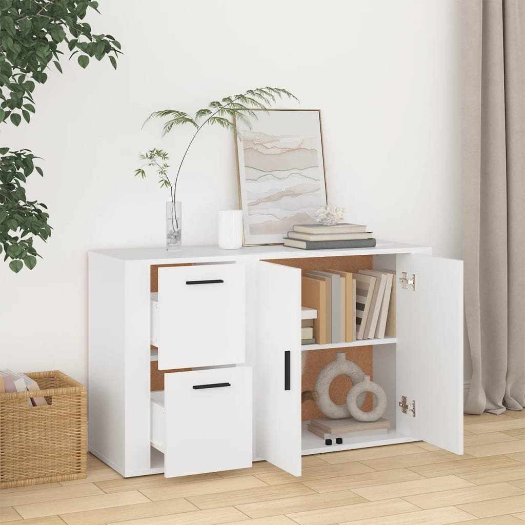 skænk 100x33x59,5 cm konstrueret træ hvid