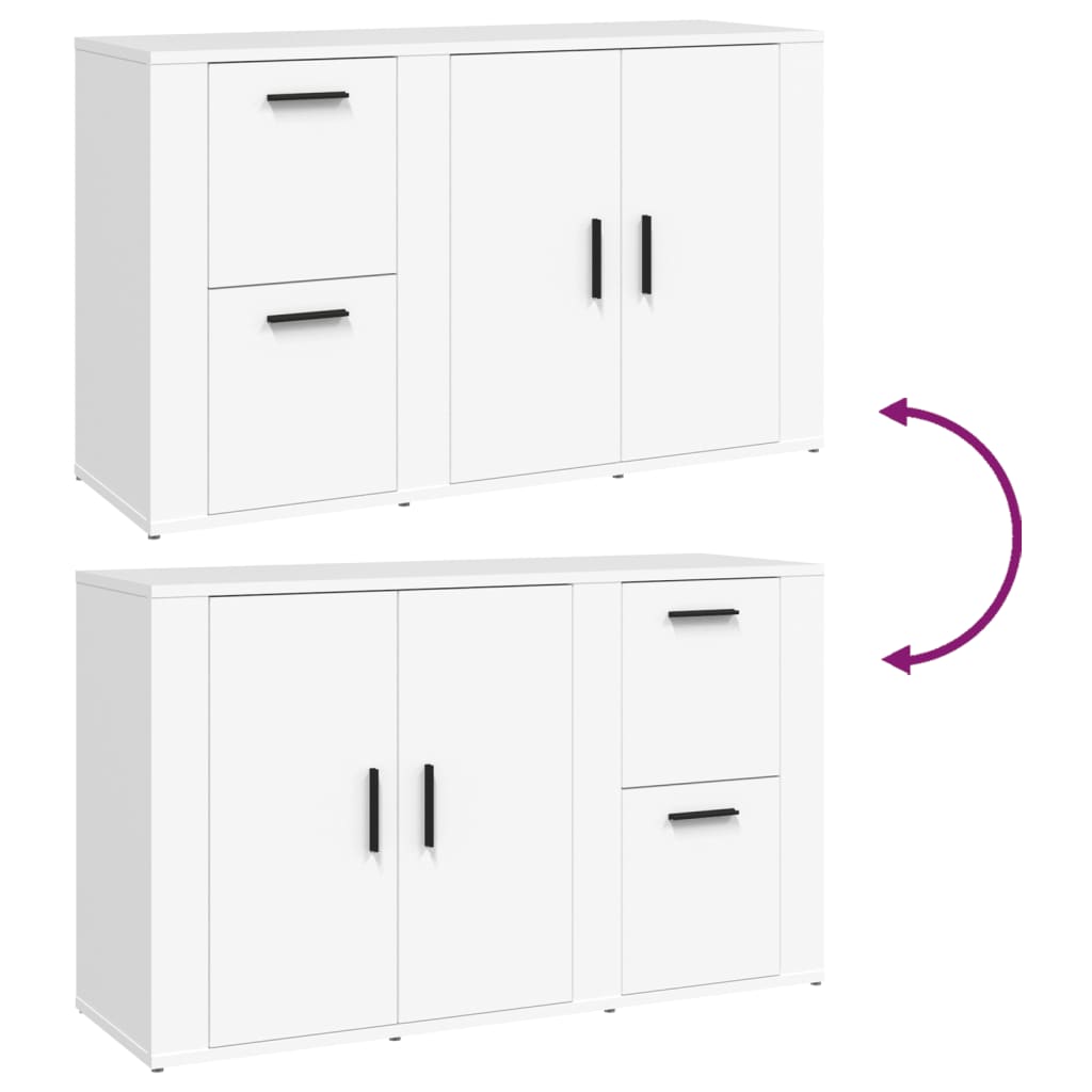 skænk 100x33x59,5 cm konstrueret træ hvid