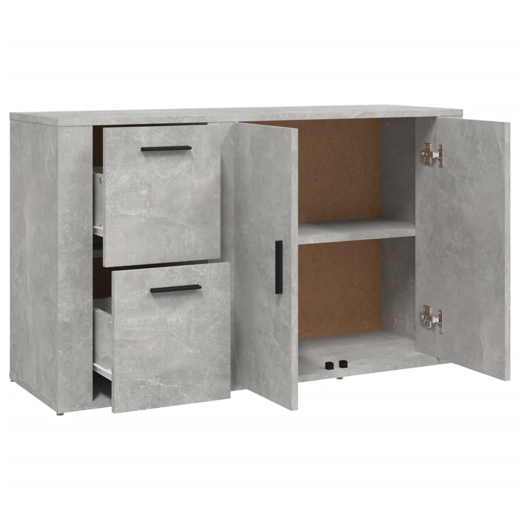 skænk 100x33x59,5 cm konstrueret træ betongrå