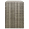 dobbelt skraldespandsskjuler 140x80x117 cm polyrattan grå
