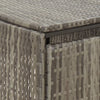dobbelt skraldespandsskjuler 140x80x117 cm polyrattan grå