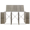 tredobbelt skraldespandsskjuler 207x80x117 cm polyrattan grå