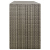 tredobbelt skraldespandsskjuler 207x80x117 cm polyrattan grå