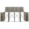 firdobbelt skraldespandsskjuler 274x80x117 cm polyrattan grå