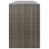 firdobbelt skraldespandsskjuler 274x80x117 cm polyrattan grå