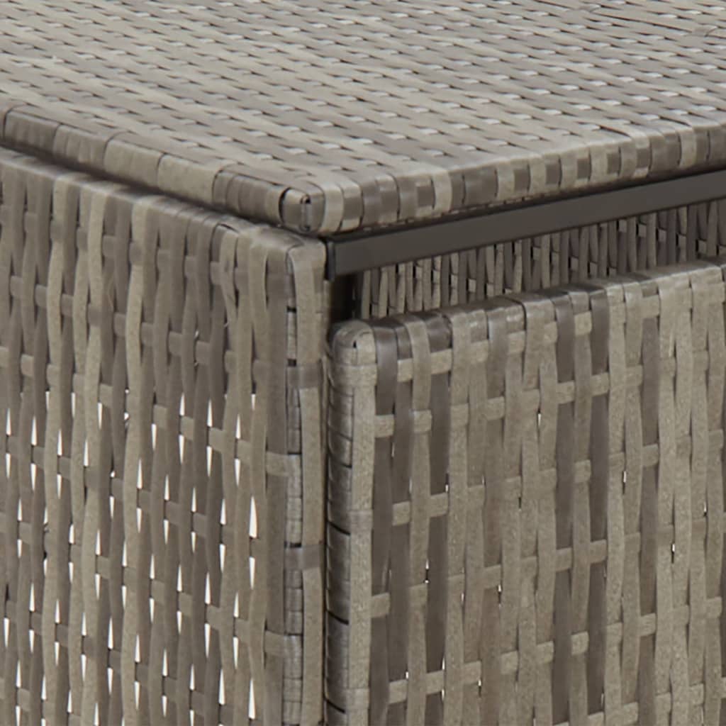 firdobbelt skraldespandsskjuler 274x80x117 cm polyrattan grå