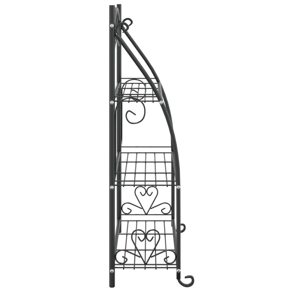 blomsterstativ 56x30x96 cm stål sort