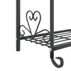 blomsterstativ 56x30x96 cm stål sort