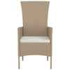 havestole med hynder 4 stk. polyrattan beige