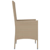 havestole med hynder 4 stk. polyrattan beige