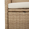 havestole med hynder 4 stk. polyrattan beige