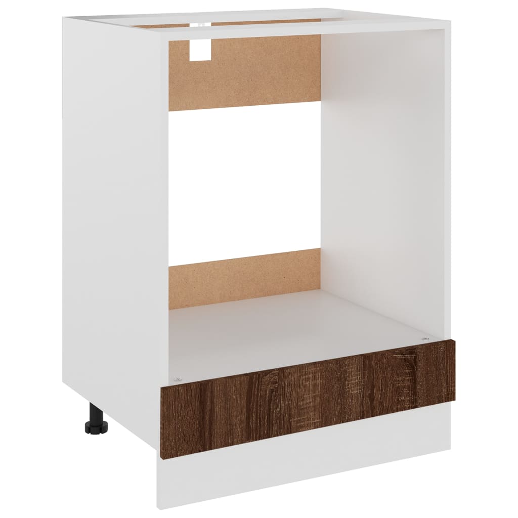ovnskab "Riga" brun eg 60x46x81,5 cm konstrueret træ