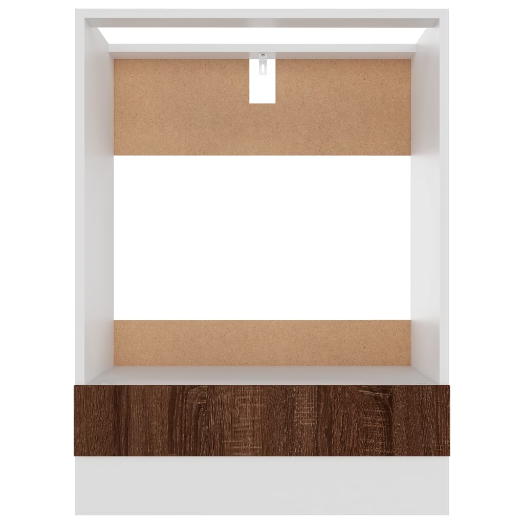 ovnskab "Riga" brun eg 60x46x81,5 cm konstrueret træ