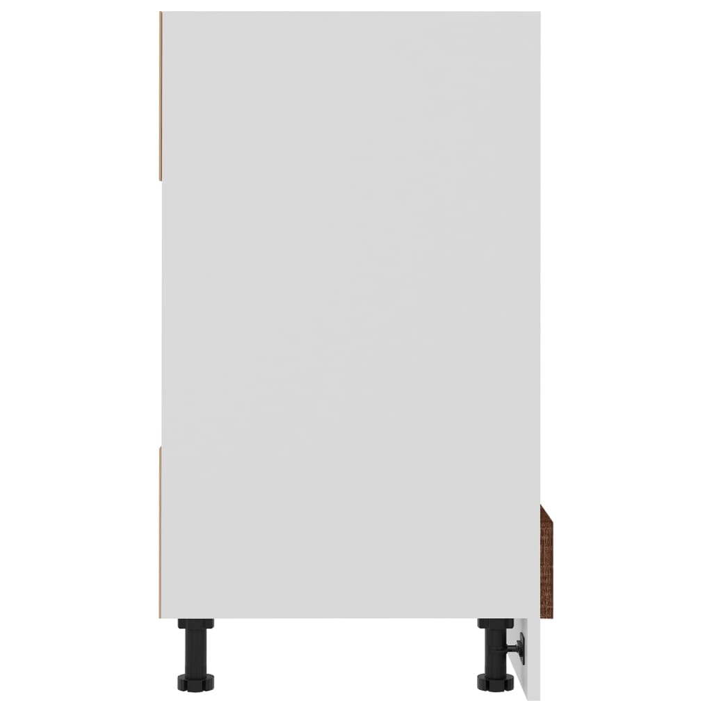 ovnskab "Riga" brun eg 60x46x81,5 cm konstrueret træ