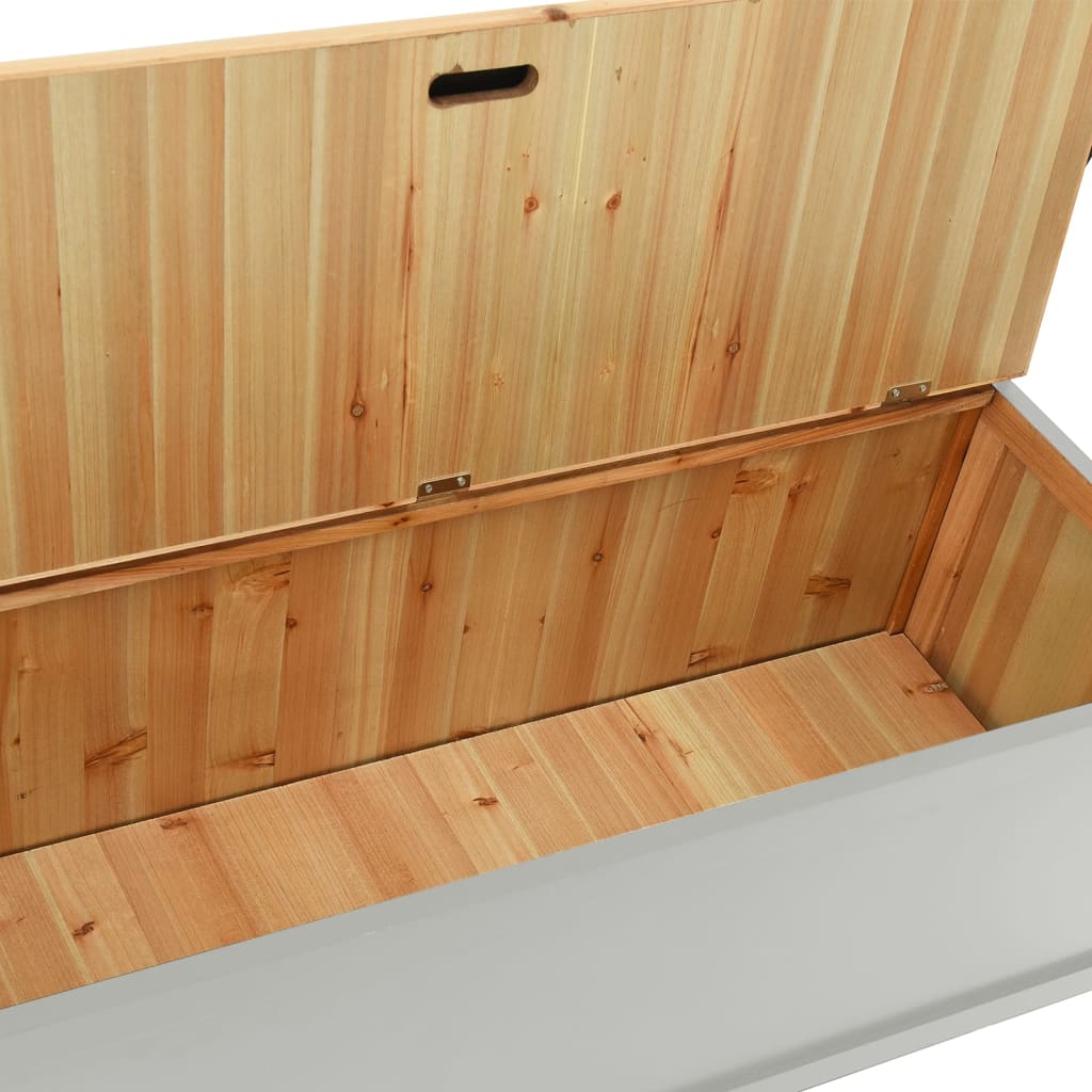 bænk 107x45x75,5 cm massivt fyrretræ grå