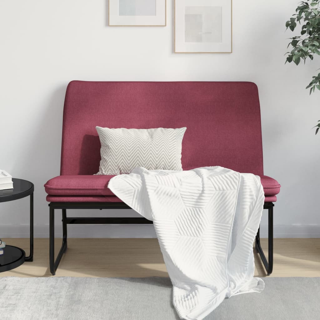 bænk 100x75x76 cm stof rød