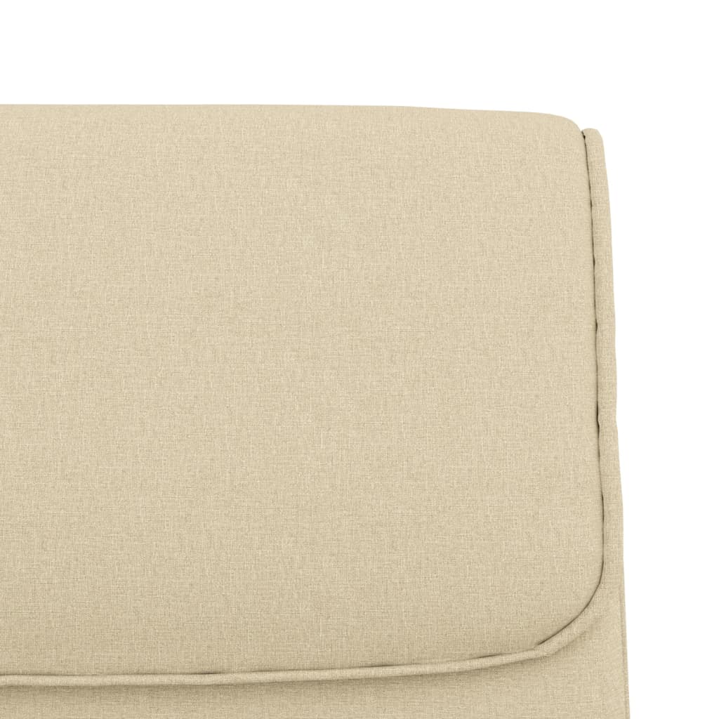 bænk 100x64x80 cm stof cremefarvet