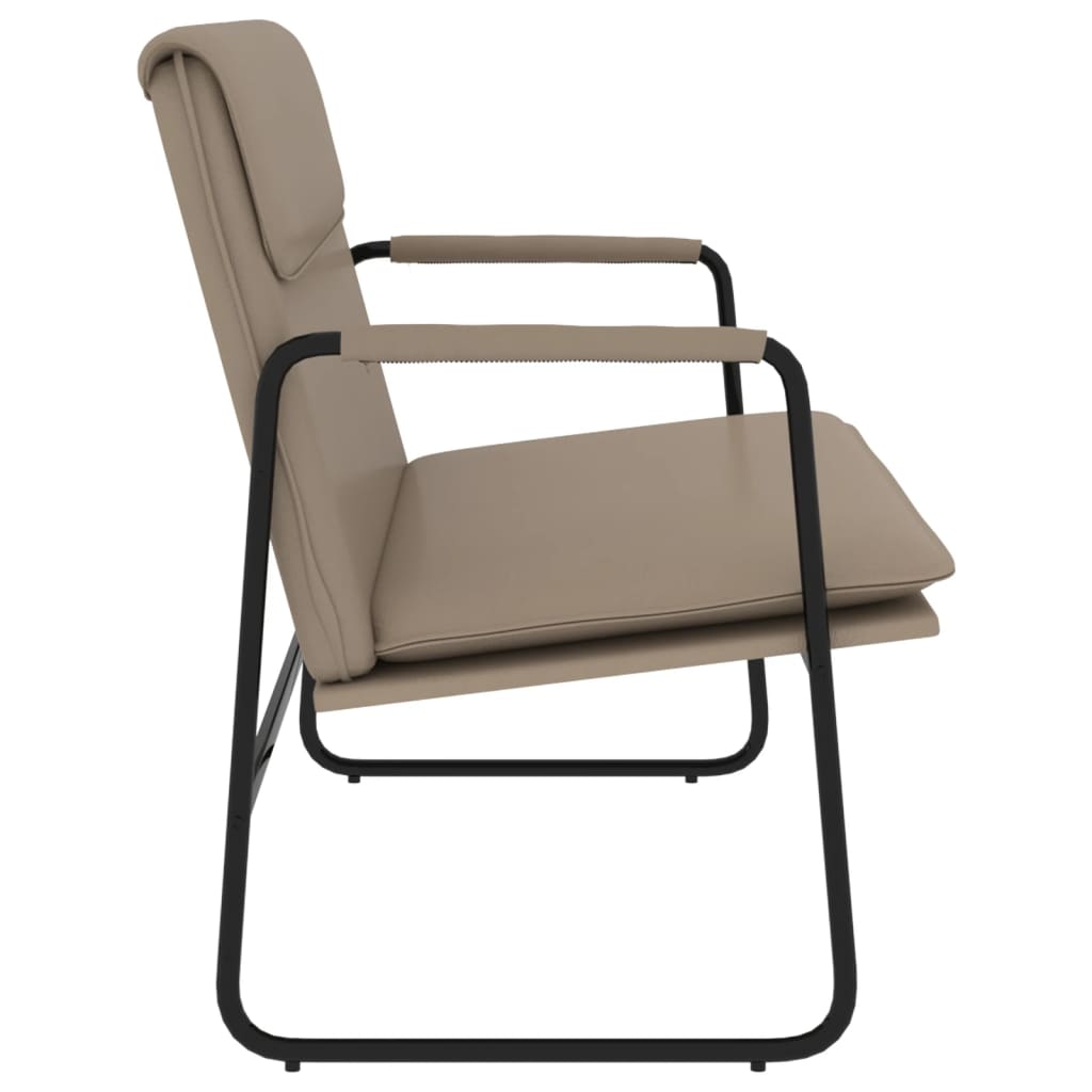 bænk 100x64x80 cm kunstlæder cappuccinofarvet