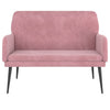 bænk 108x79x79 cm velour lyserød
