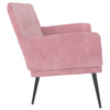 bænk 108x79x79 cm velour lyserød