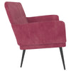 bænk 108x79x79 cm velour vinrød