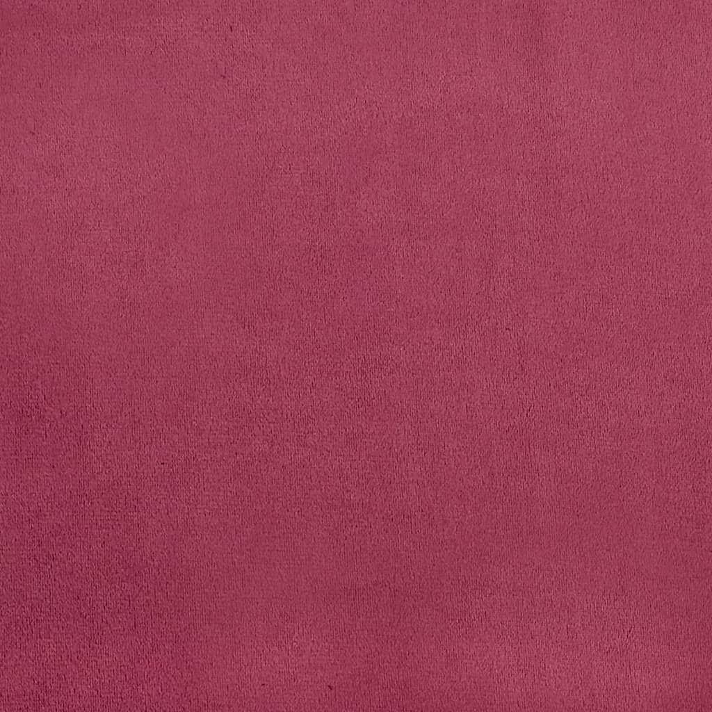 bænk 108x79x79 cm velour vinrød