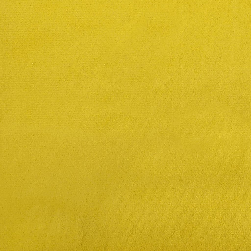 bænk 108x79x79 cm velour gul