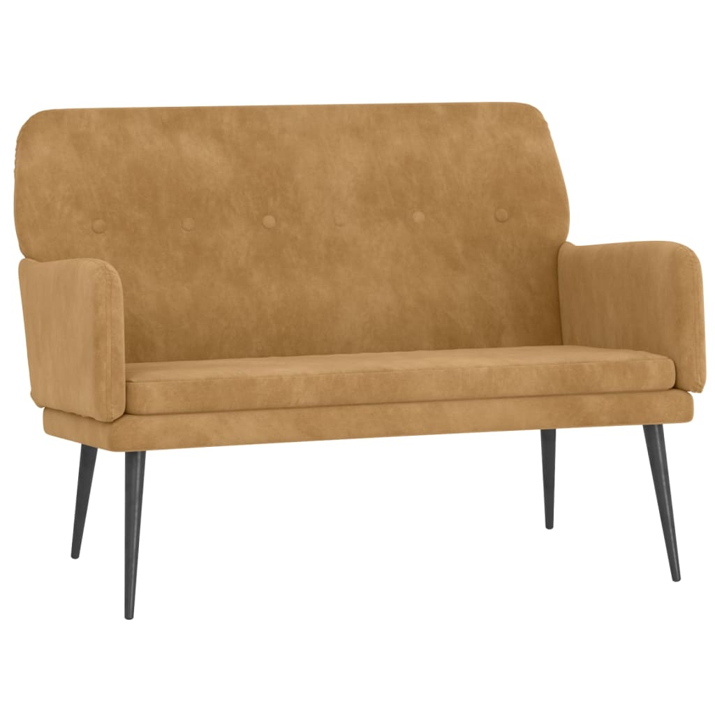 bænk 108x79x79 cm velour brun