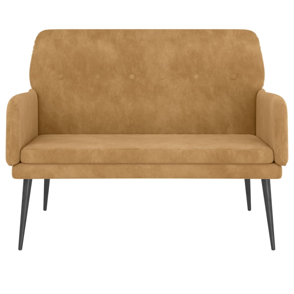 bænk 108x79x79 cm velour brun