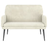 bænk 108x79x79 cm velour cremefarvet