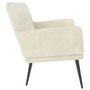 bænk 108x79x79 cm velour cremefarvet