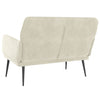 bænk 108x79x79 cm velour cremefarvet